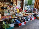 Large garage sale - Mpls Seward - towels, lamps, blankets, suitcases, storage +