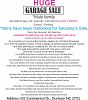 GARAGE SALE MAY 16th @ 8:00 AM (NO EARLY BIRDS)