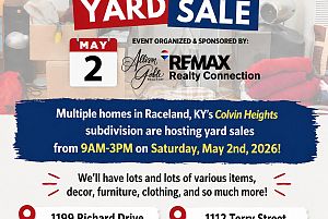 COLVIN HEIGHTS YARD SALE SATURDAY May 2nd, 2026 -  Raceland Ky