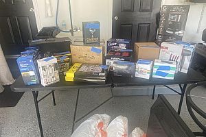 Huge Garage Sale - Resale Items Riding Lawn Mower New in Box Items Tables & More