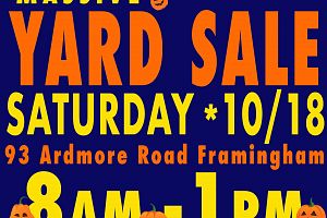 Massive Yard Sale- Framingham, MA