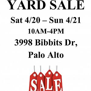 Yard sale photo in Palo Alto, CA