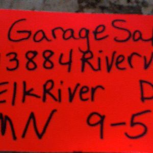 Yard sale photo in Elk River, MN