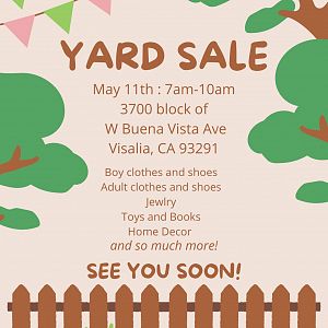 Yard sale photo in Visalia, CA