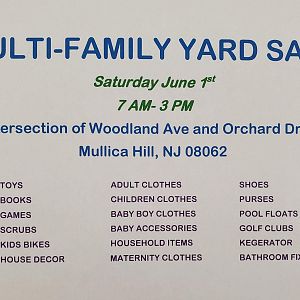 Yard sale photo in Mullica Hill, NJ