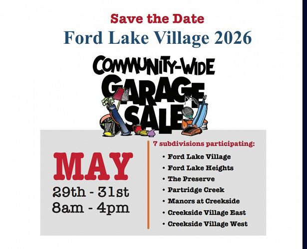 MULTI-FAMILY Garage Sale (part of Ford Lake Village Sub-wide sale)