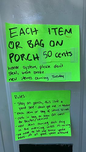 50 cent porch sale! photo