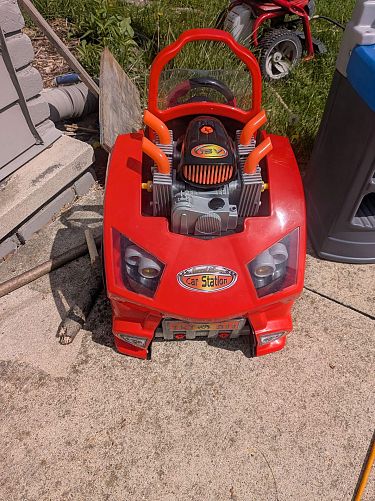 Toys, books, clothes, games, and kitchen! Teak patio set! photo