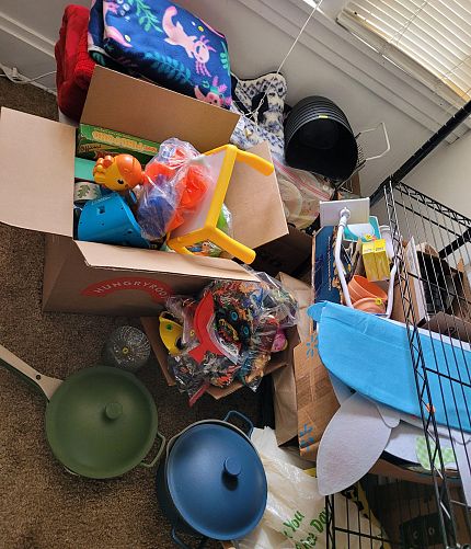 2 family garage sale Brookline Community Sale photo