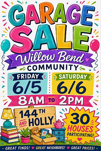 Willow Bend Community Garage Sale photo