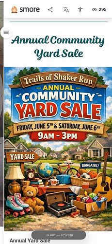 Community sale - Trails of Shaker Run 6/5/26 and 6/6/26 photo