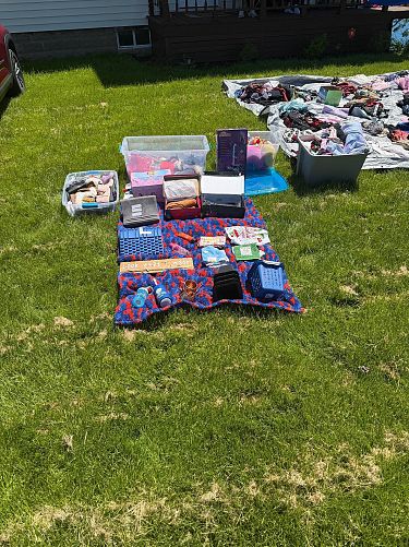 Huge Garage Sale! Clothes/sports/art/kids photo
