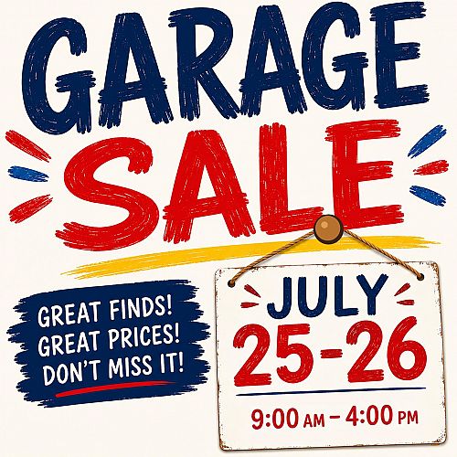 🚨 HUGE GARAGE SALE THIS WEEKEND! 🚨 cover