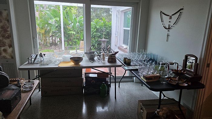 Moving Sale – Furniture, MCM, Lamps, Dishes, Tools, Books, Outdoor Seating photo