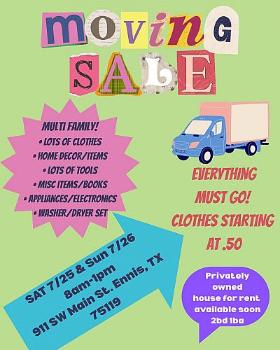 Multifamily Moving Sale! cover