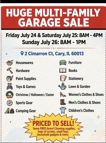 HUGE MULT FAMILY GARAGE SALE photo