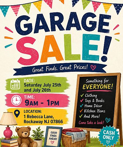 **Garage Sale** July 25 - 26 cover