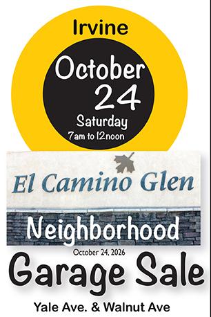 Oct 24, Camino Glen Neighborhood Garage Sale IRVINE! Big Big Sale! 23+ homes! cover