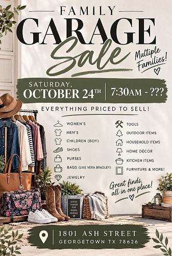 Multi family garage sale cover